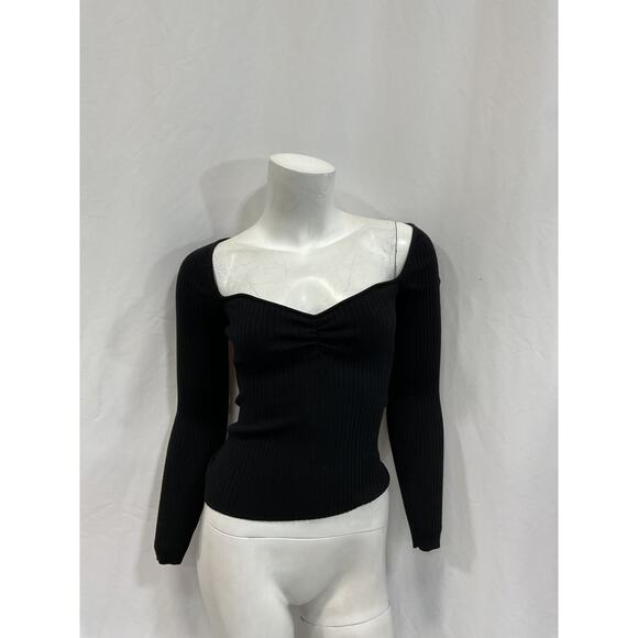 Majorelle 'Salone' Black Cotton Sweater Size XXS - Picture 2 of 5